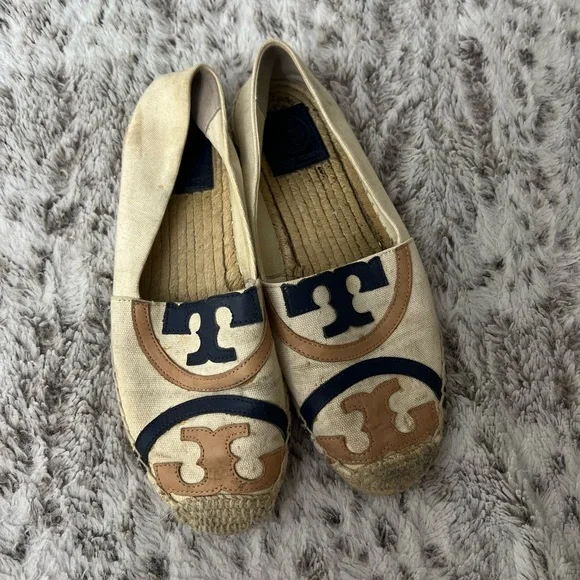 Tory Burch Cream and White Espadrilles | Mercari Tory Burch Tan and Cream Espadrilles display picture 1